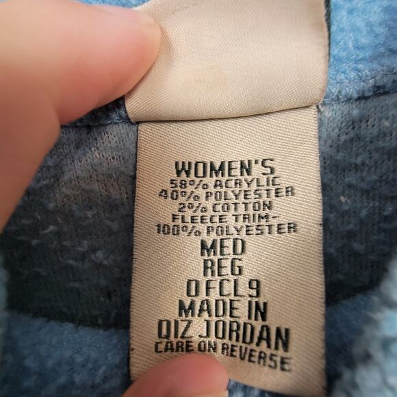 L.L.Bean Light Blue Mock Neck Fleece Pullover Soft Warm Cozy Classic Fit - Picture 9 of 10